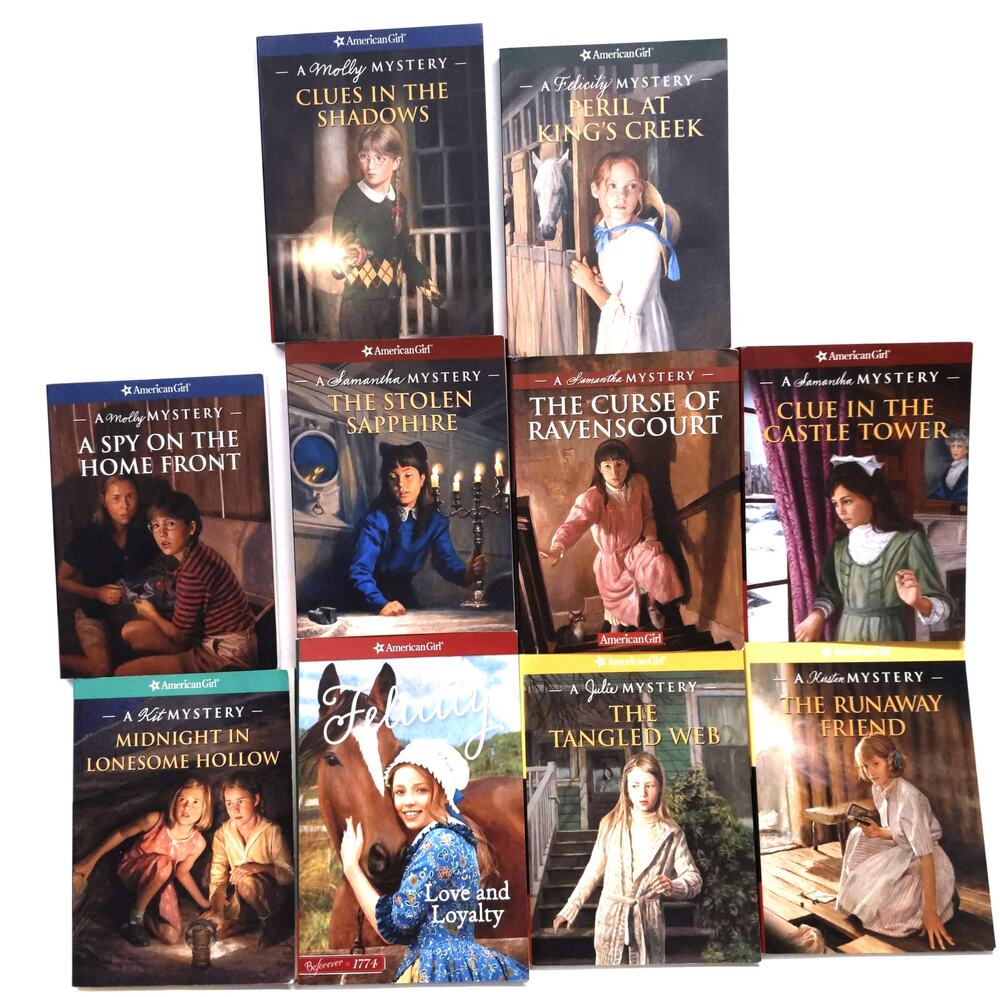 Mixed lot of 10, Gently-Read American Girl Mystery Books Girls Children - LOT B